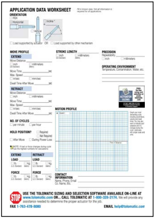 Application Worksheet Application Worksheet